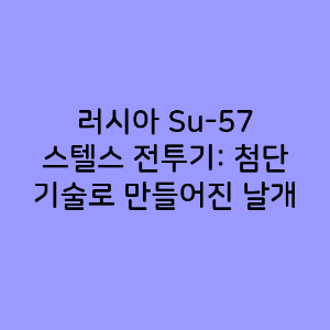 러시아 Su-57 스텔스 전투기