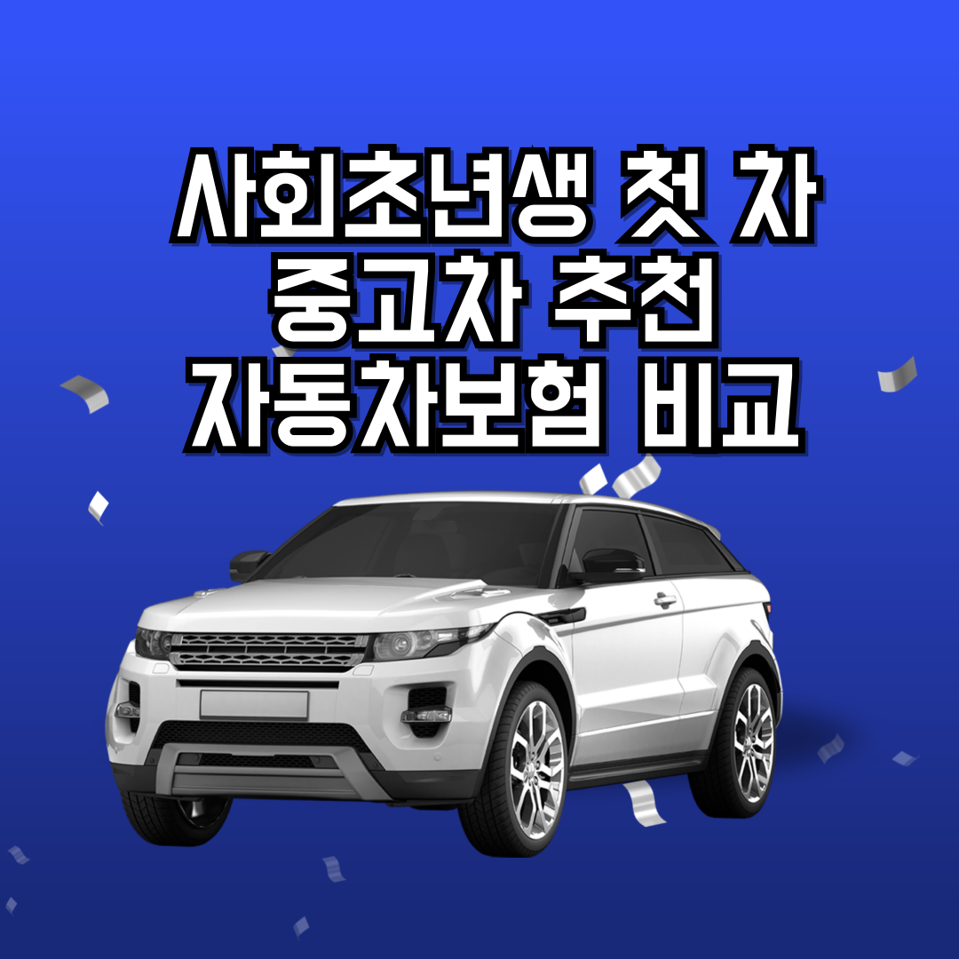 사회초년생-첫-차-첫-중고차-추천-자동차-보험료-비교