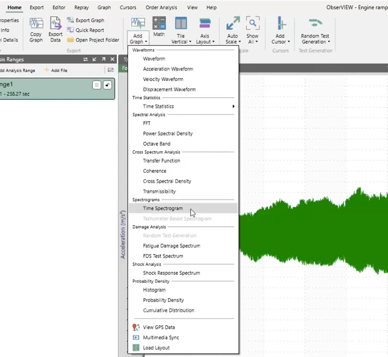ObserVIEW Spectogram 확인, 팜테크 FAMTECH