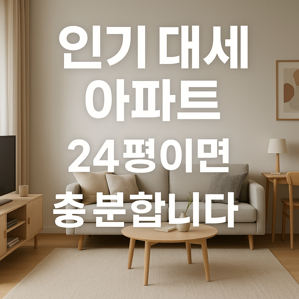 실속형 아파트 인기대세 (24평형)