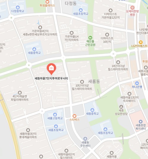 새뜸마을7단지아파트 위치 지도