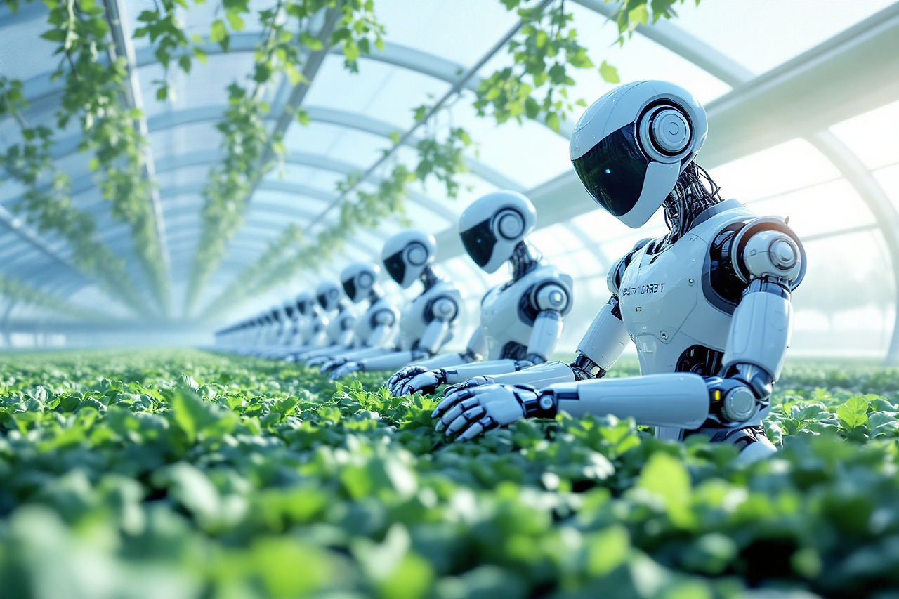 농업의 로봇화를 이미지화