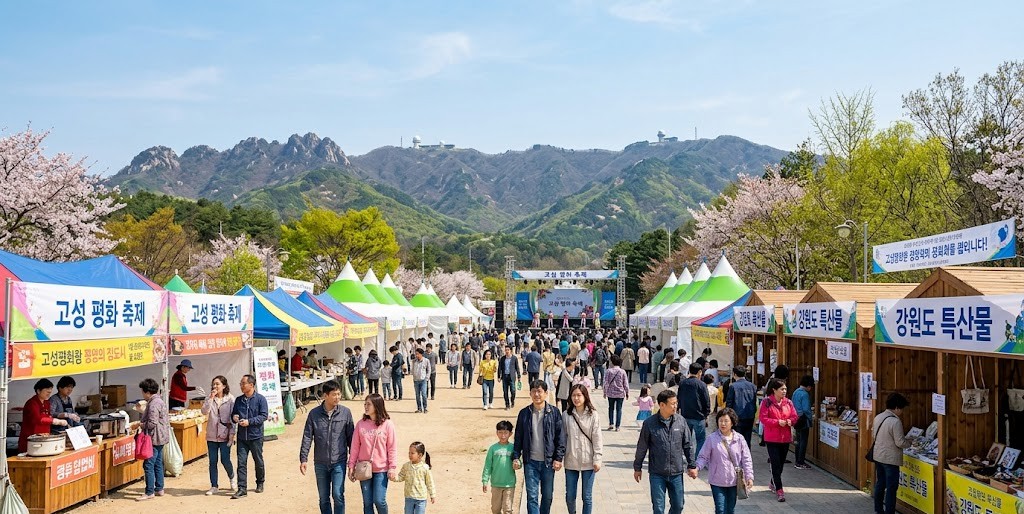 고성 DMZ 축제 봄 해안 풍경