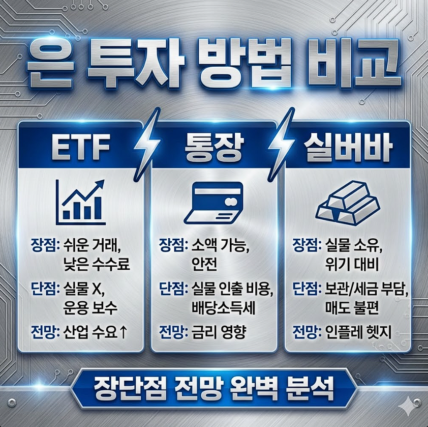 은 투자 방법 비교 ETF 통장 실버바