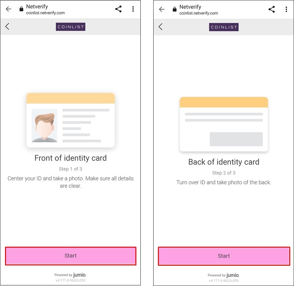 신분증 앞면, 뒷면 촬영을 진행하는 사진