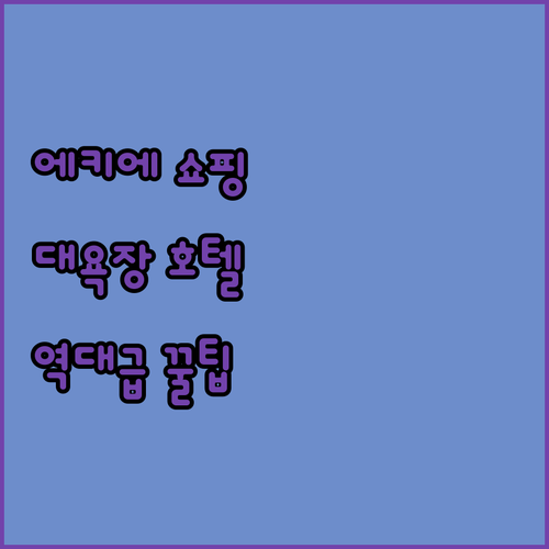 에키에 기념품 5종 정보 및 대욕장 ..