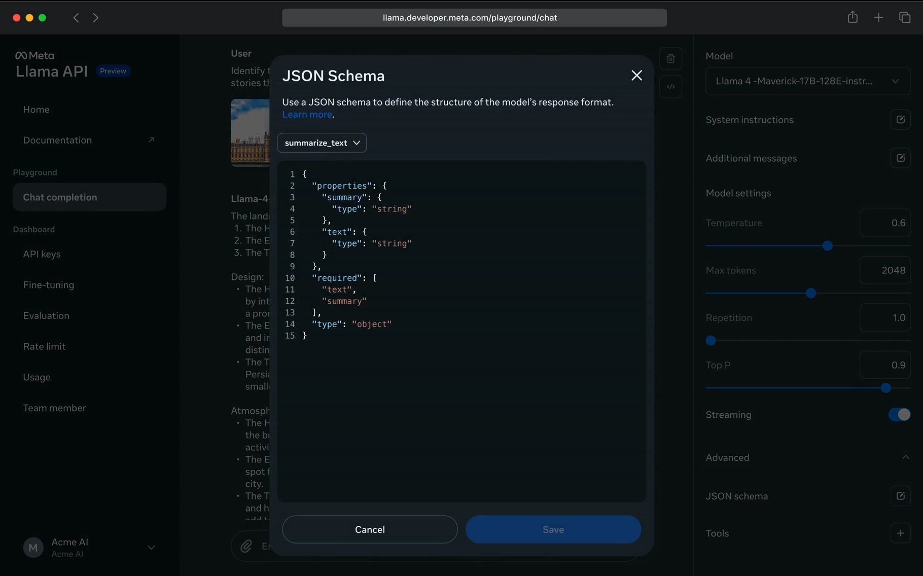 Llama API