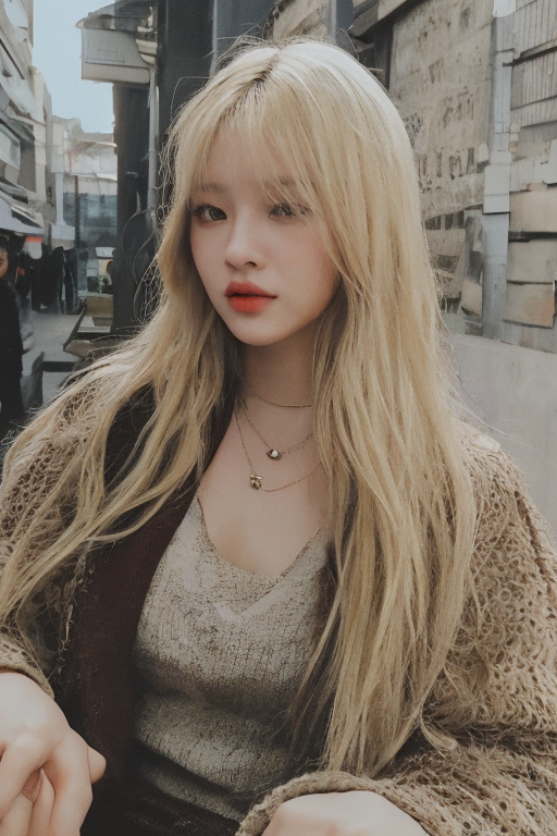 soft lighting 이 적용된 길거리 여성 이미지 2