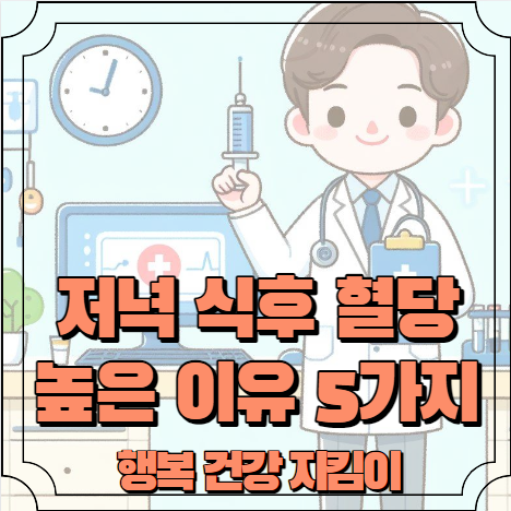 저녁식후 혈당이 높은 이유 5가지