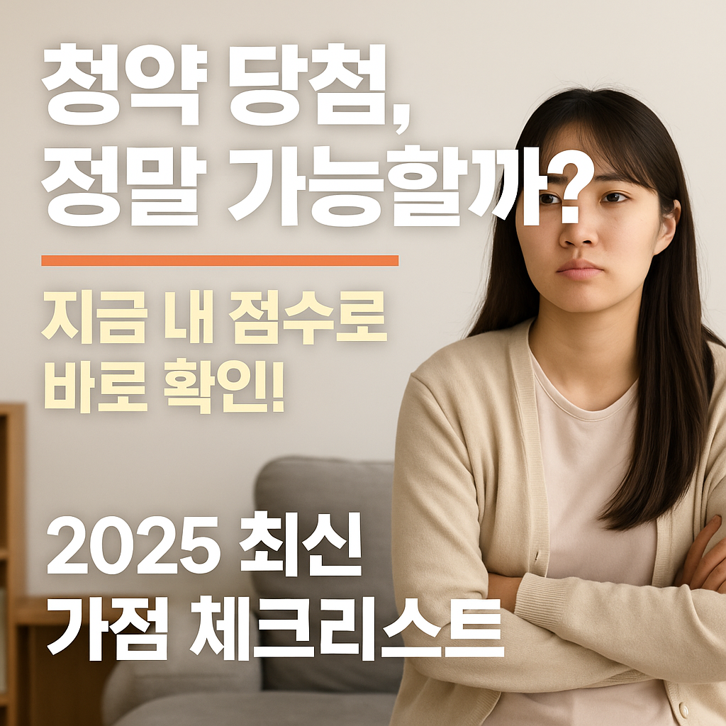 청약 당첨, 정말 가능할까? 지금 내 점수로 바로 확인