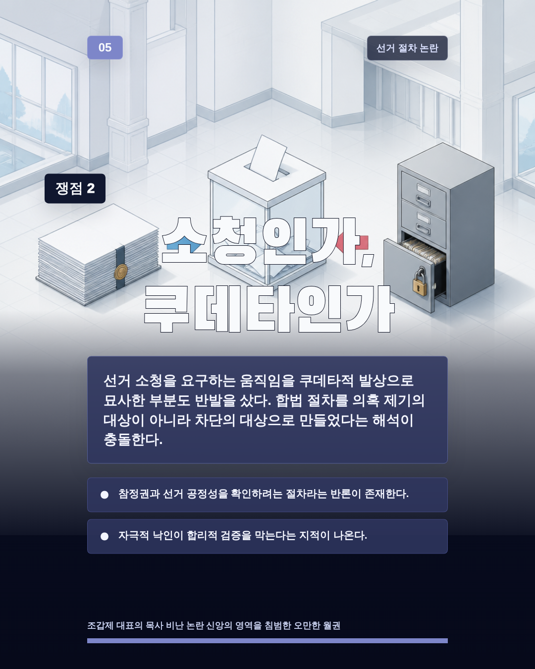 소청인가, 쿠데타인가