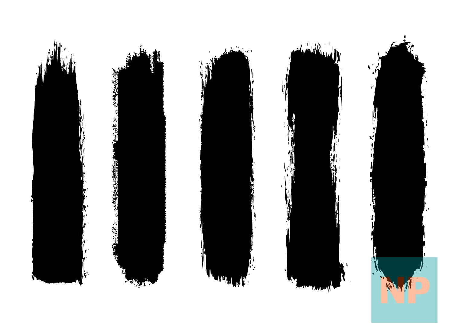 굵은 붓 브러쉬 5종