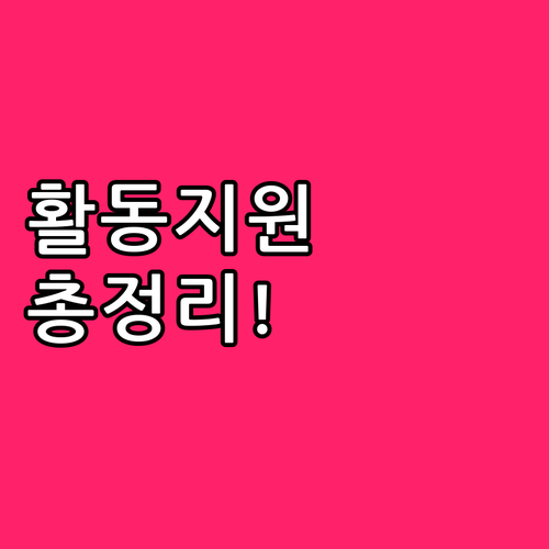 2025 장애인 활동지원 서비스 완벽..