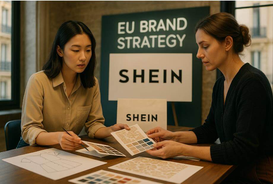 EU 시장을 위한 쉬인 브랜드 전략과 디자인 아이덴티티를 논의하는 디자이너들