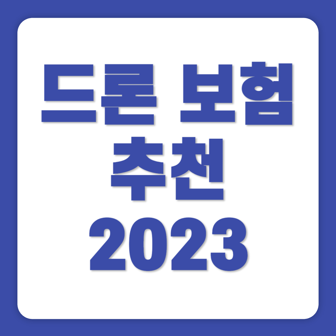 드론 보험 추천 가입 비교 보험료 배상책임(2023)