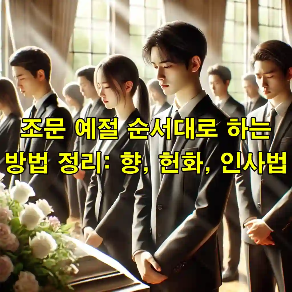 조문 예절 순서대로 하는 방법 정리: 향, 헌화, 인사법