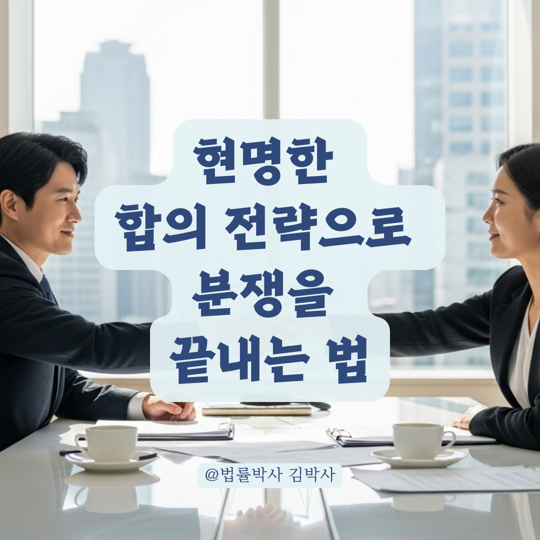 소송 중 합의가 유리할 때, 법적 분쟁 최소화하는 합의 방법 정리.