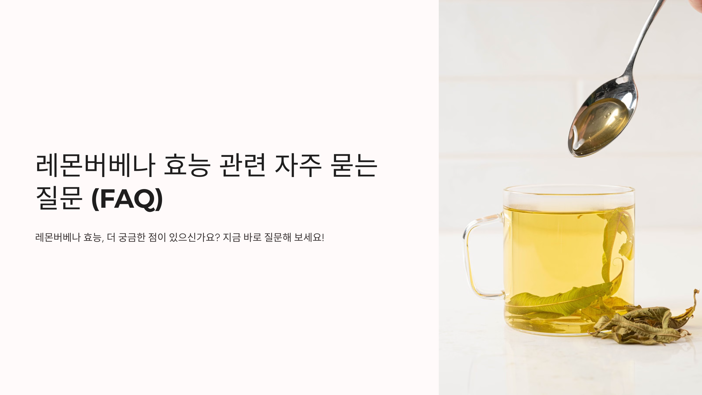 레몬버베나 효능 관련 자주 묻는 질문 (FAQ)
