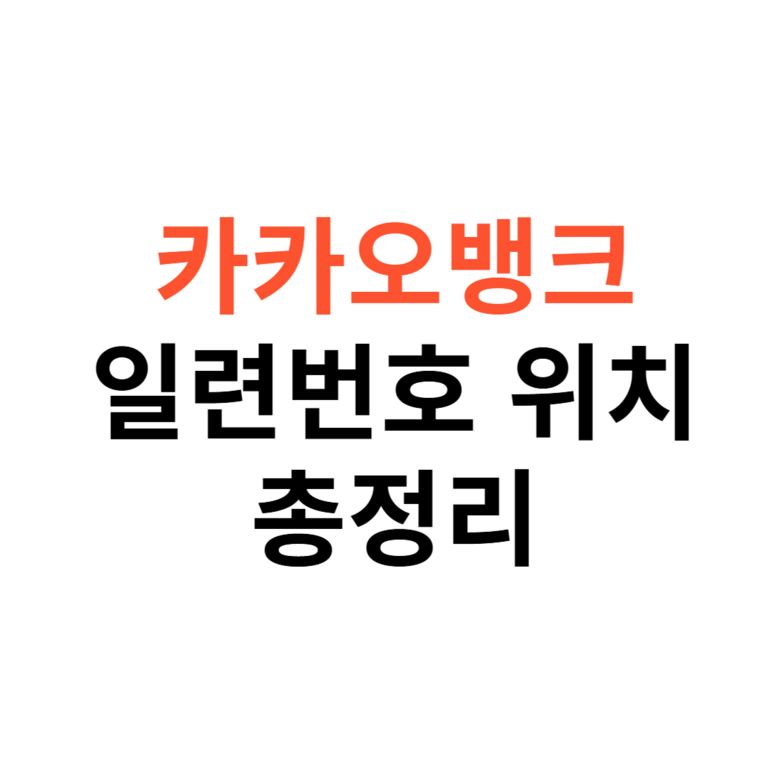 카카오뱅크 인증서 전송 시 일련번호 입력 위치