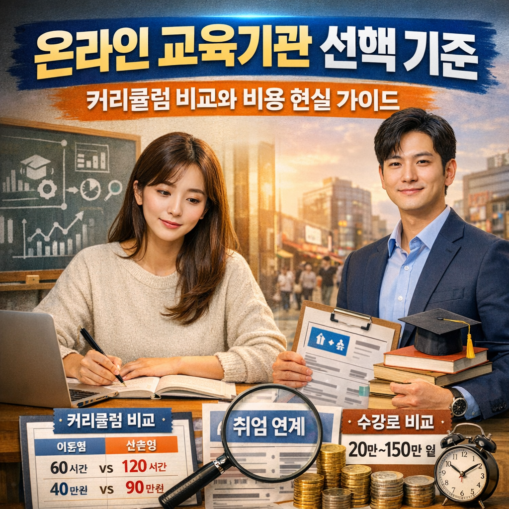 온라인 교육기관 선택 기준 커리큘럼 비교와 비용 현실 가이드
