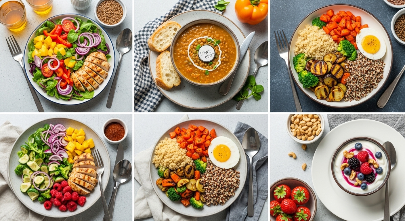 GI지수가 낮은 음식 모음(퀴노아&amp;#44; 귀리가 포함된 샐러드)