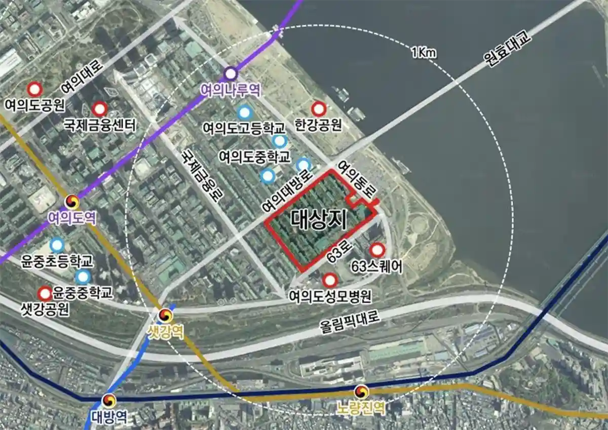 여의도-시범아파트-재건축-대상지-위치