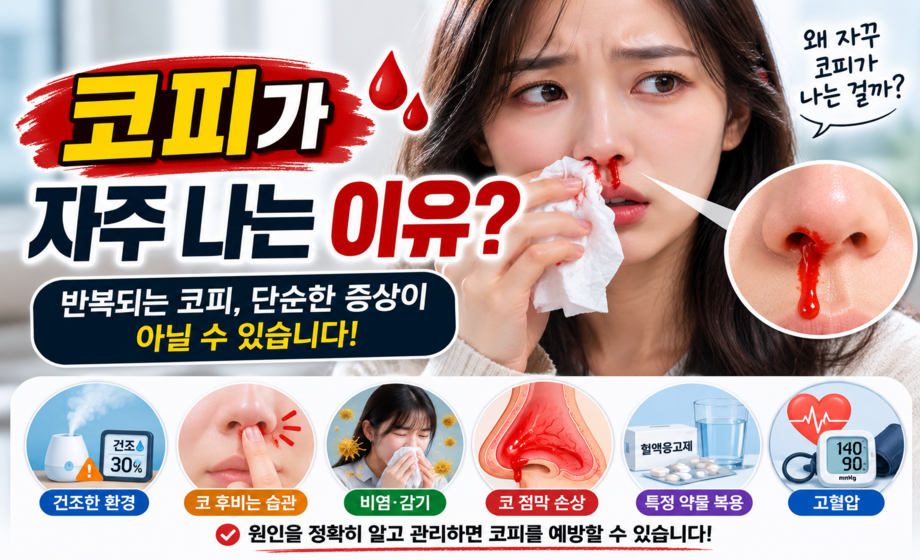 코피가 자주 나는 이유 대표 이미지