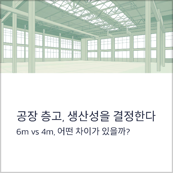 공장 층고 생산성 결정