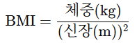 체질량지수(BMI) 정상 범위
