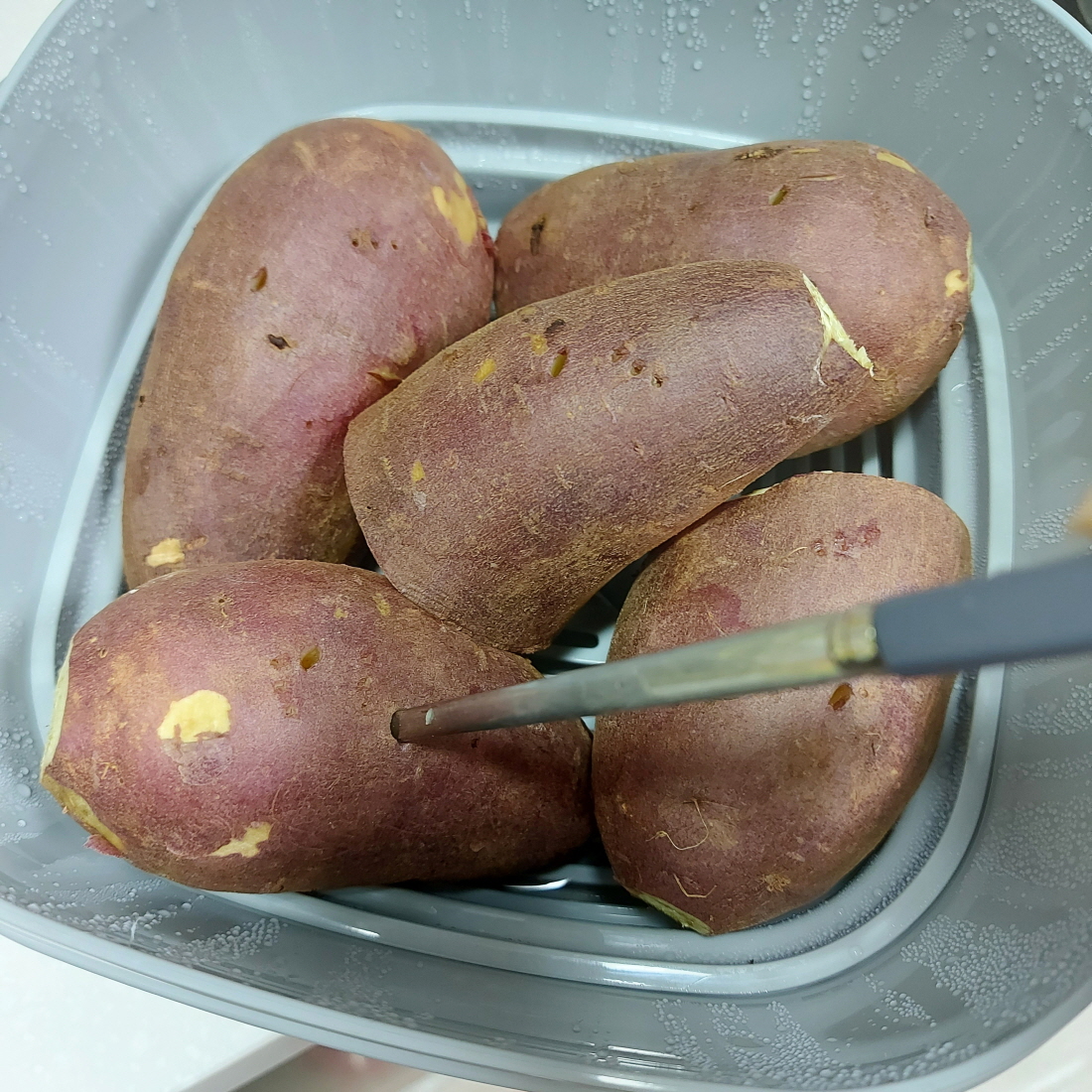 고구마 전자렌지로 찌는 법