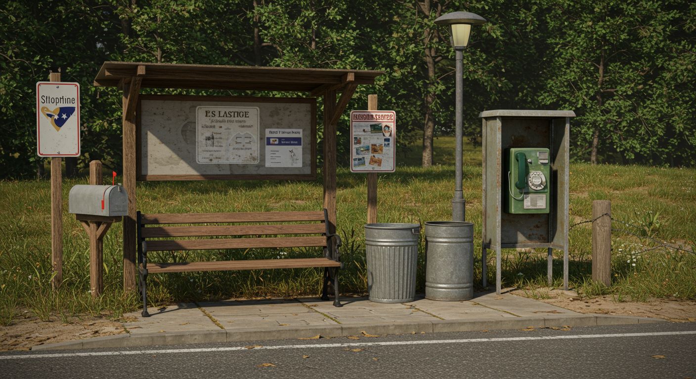 가로시설물들의 모습