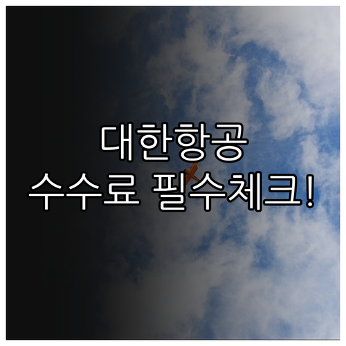 대한항공 고객센터 운영 시간 및 설 ..