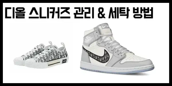 디올 스니커즈 관리 및 세탁방법 소개 이미지
