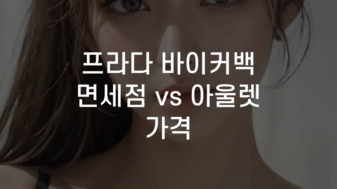 프라다 바이커백 면세점 vs 아울렛 가격