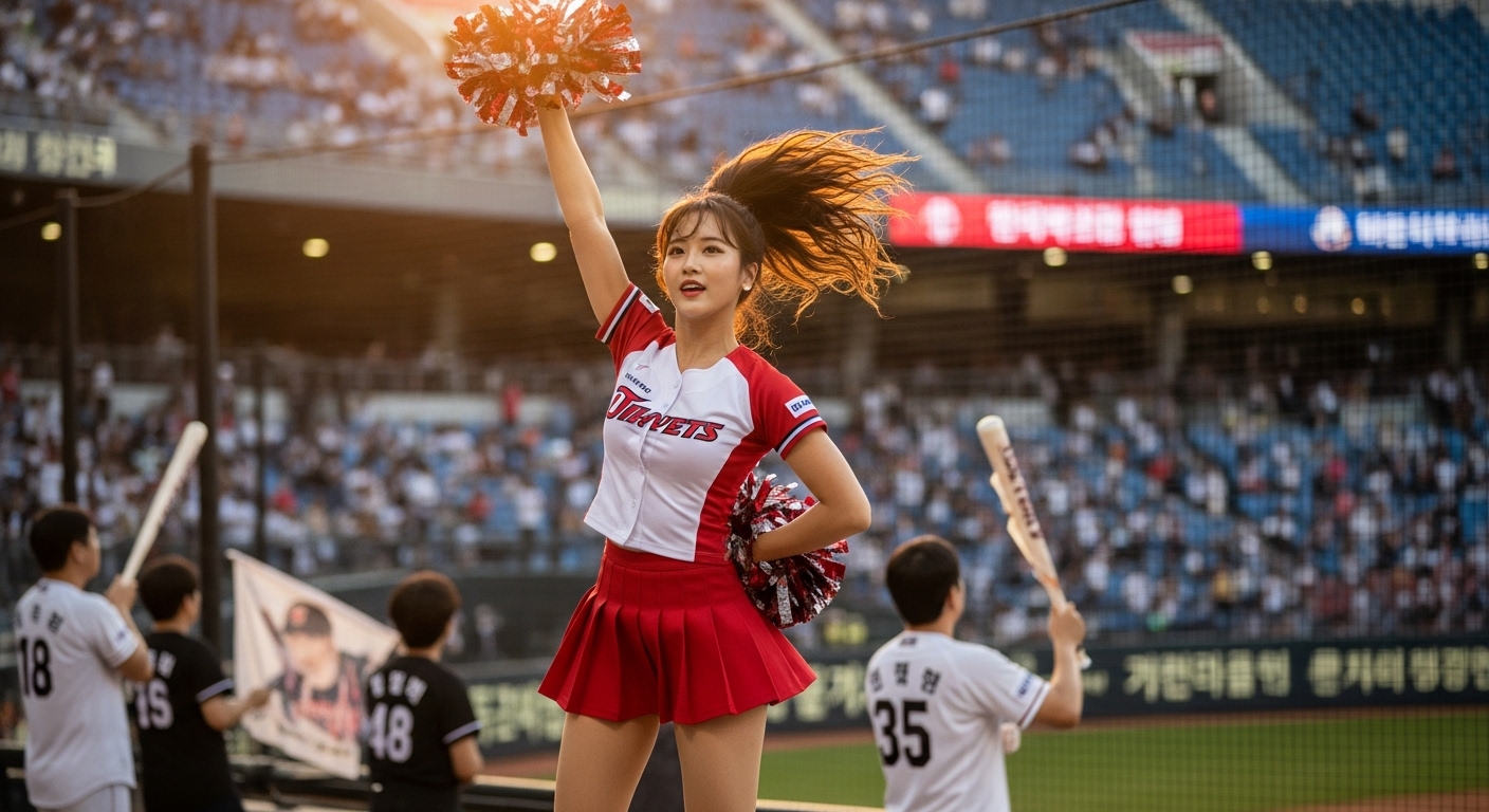 치어리더 여성 사진