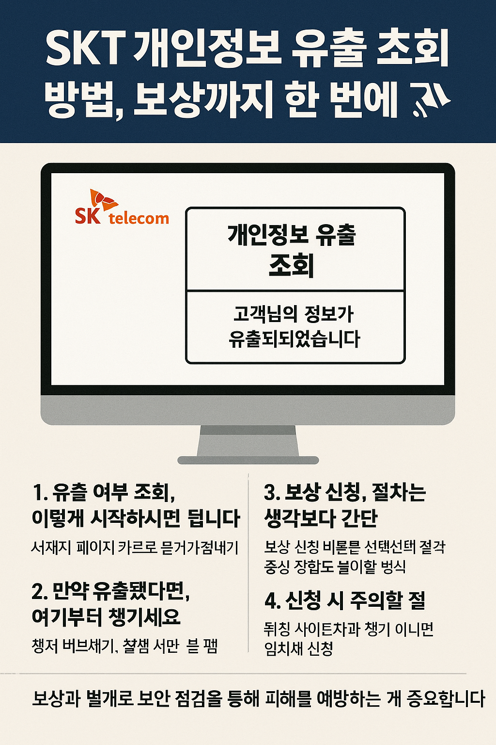 SKT 개인정보 유출 조회 방법, 보상까지 한 번에 정리