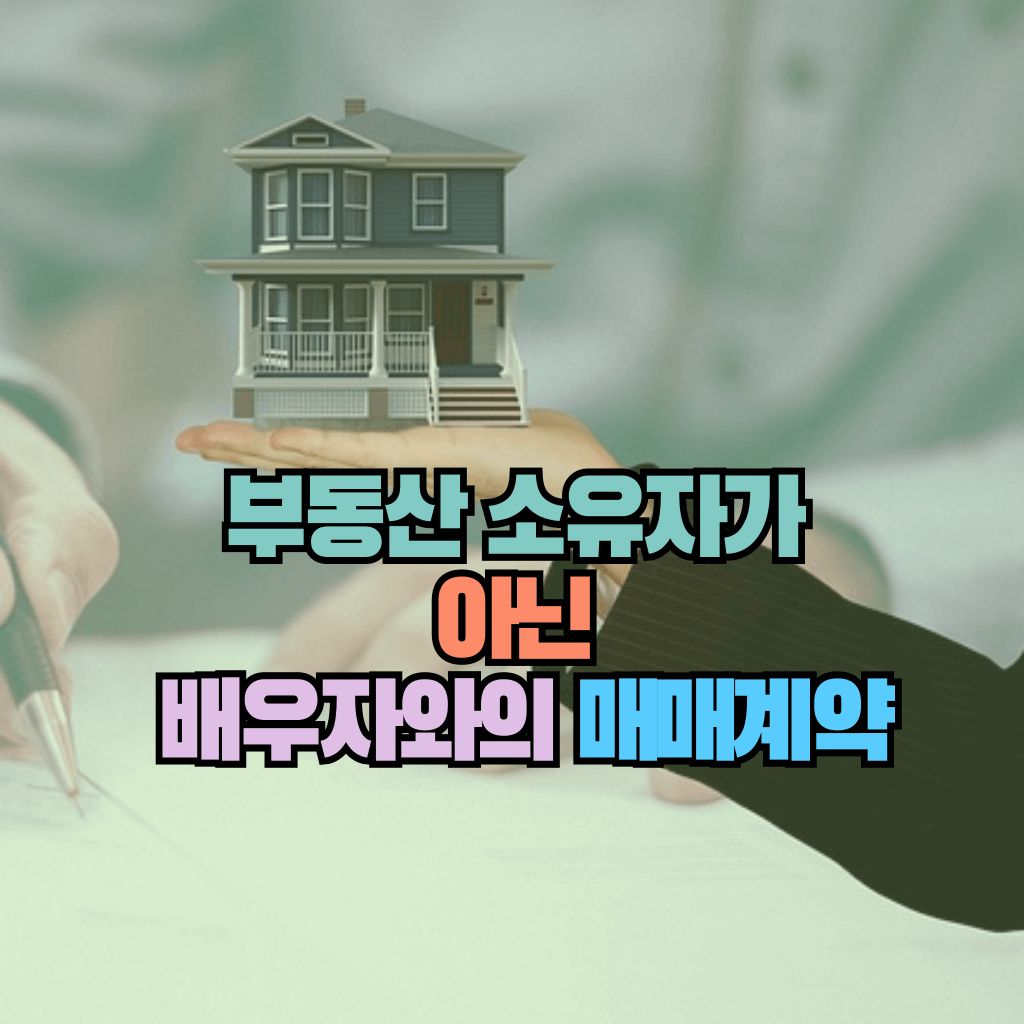 부동산 소유자가 아닌 배우자와의 매매계약