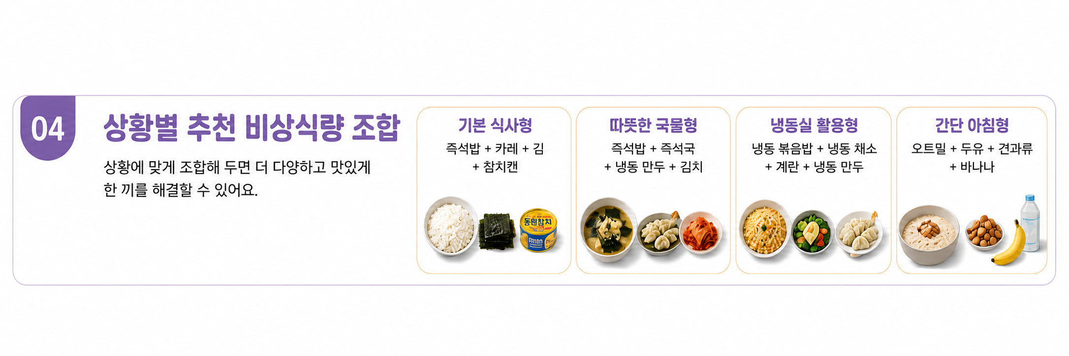 상황별로 골라 먹는 1인 가구 비상식량 조합