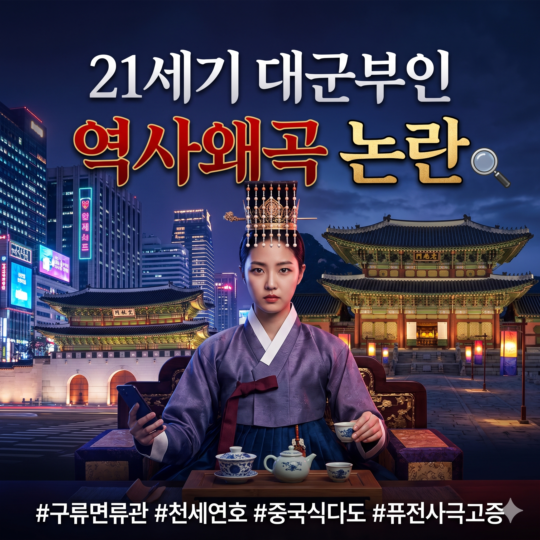 종영 후에도 거센 '21세기 대군부인' 역사왜곡 논란 총정리 (구류면류관, 천세, 중국식 다도 이슈)