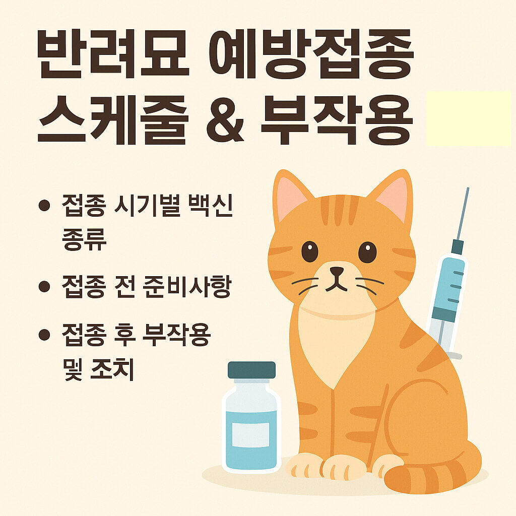 반려묘 예방접종 스케줄 & 부작용 대처 완벽 가이드