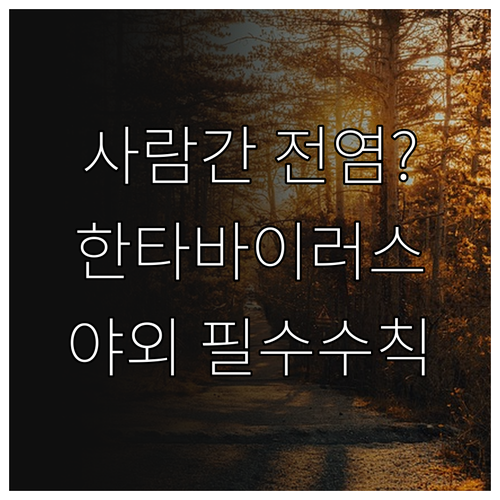 한타바이러스 사람 간 전염 여부와 야..