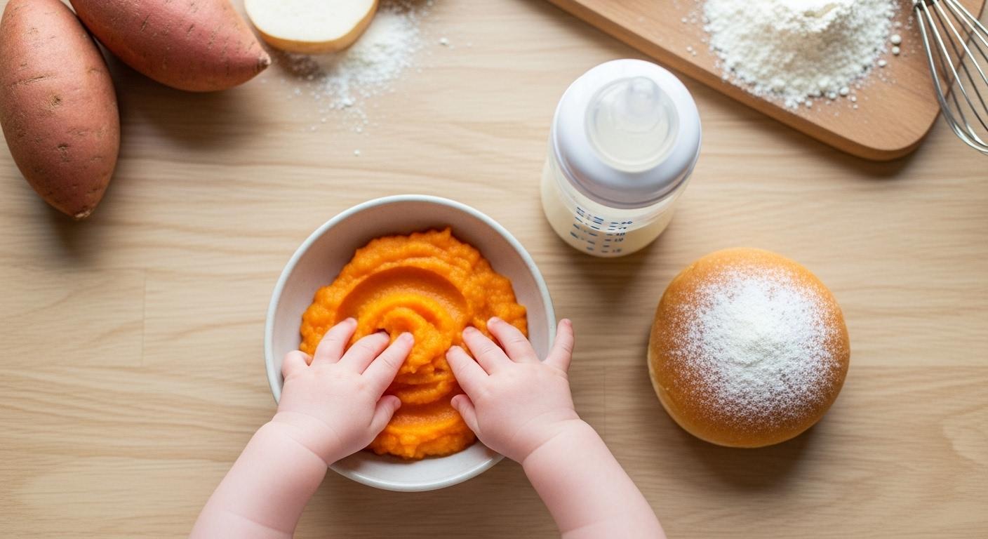 중기이유식 아기 간식 분유빵 만들기