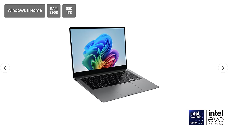 삼성전자 노트북, 랩탑 갤럭시북5 프로 35.6cm(14인치), 인텔 울트라7