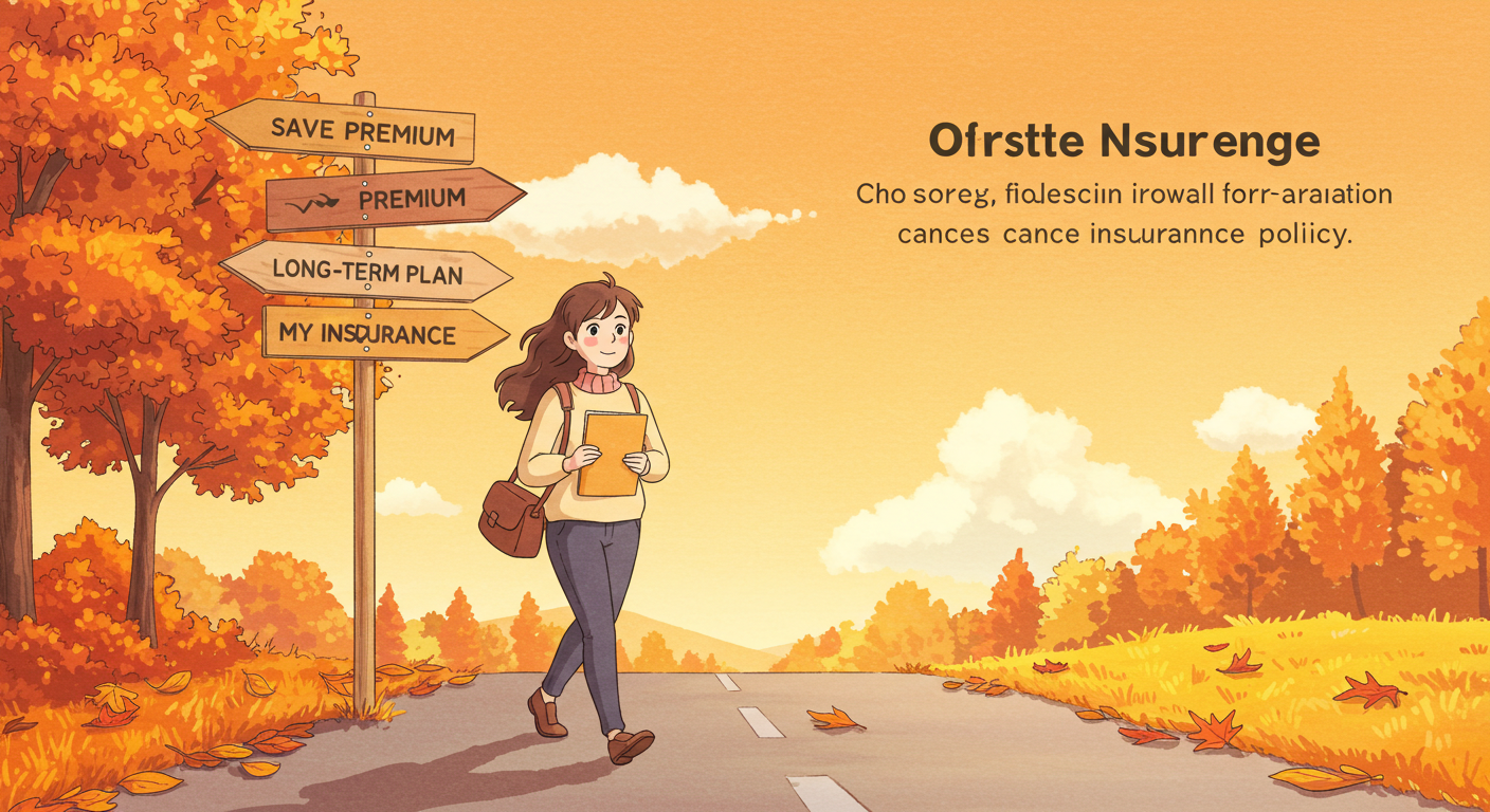 무해지환급형 암보험 선택 전략을 따르는 여성 일러스트