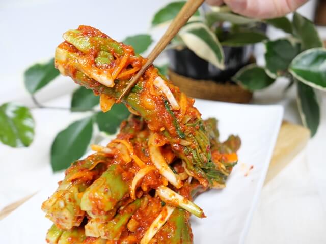 참두릅김치 완성모습