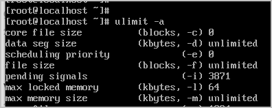 코어 파일 사이즈 확인