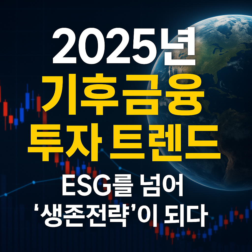 2025년 기후금융 투자 트렌드, ESG를 넘어 ‘생존전략’이 되다