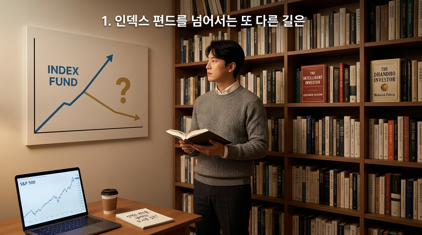 인덱스 펀드 경로와 물음표로 표시된 다른 경로