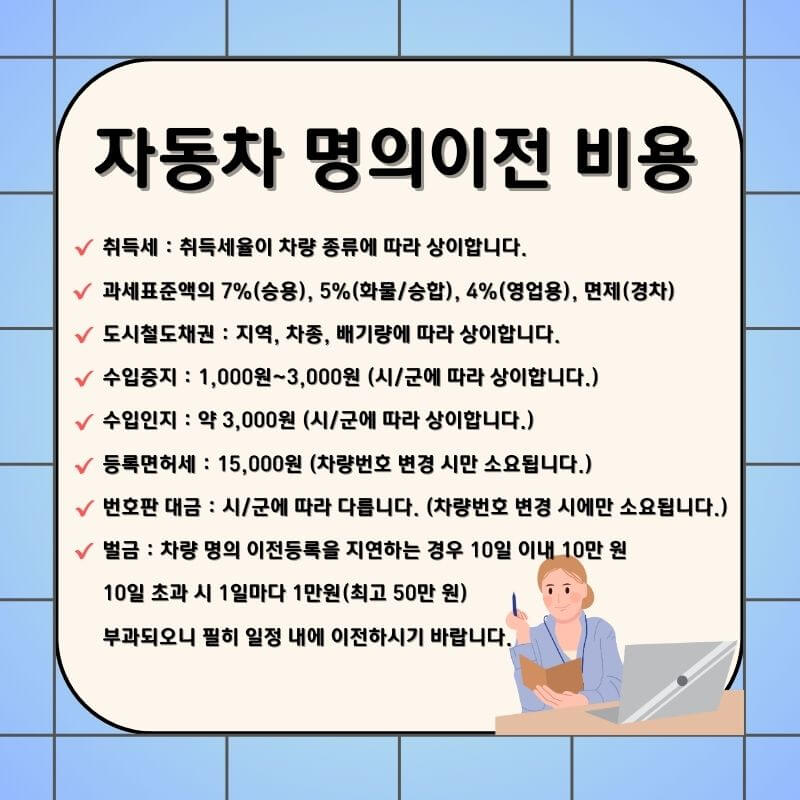 자동차-명의이전-비용