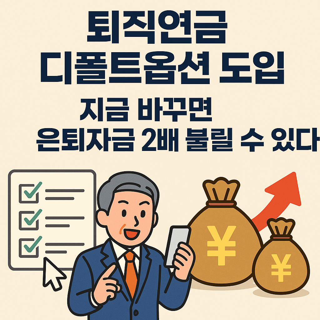 퇴직연금 디폴트옵션 도입 &mdash; 지금 바꾸면 은퇴자금 2배 불릴 수 있다